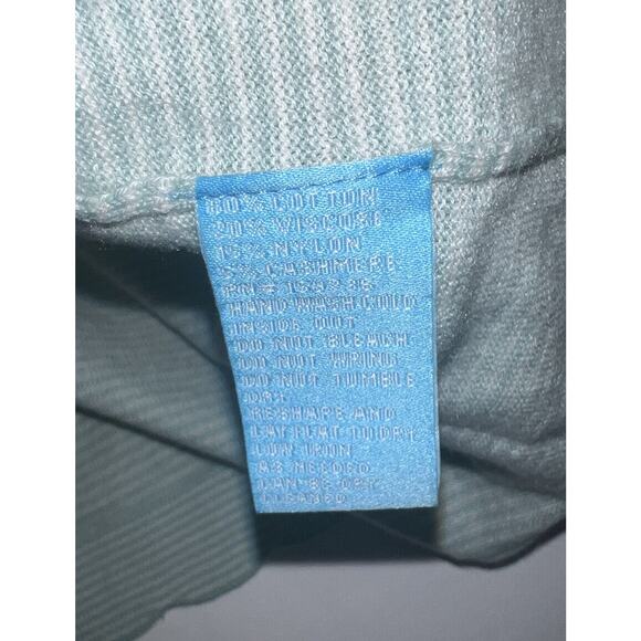 J McLaughlin Shirt Women’s Size Small Green Striped Knit Top Scalloped Hem Top - Picture 12 of 16